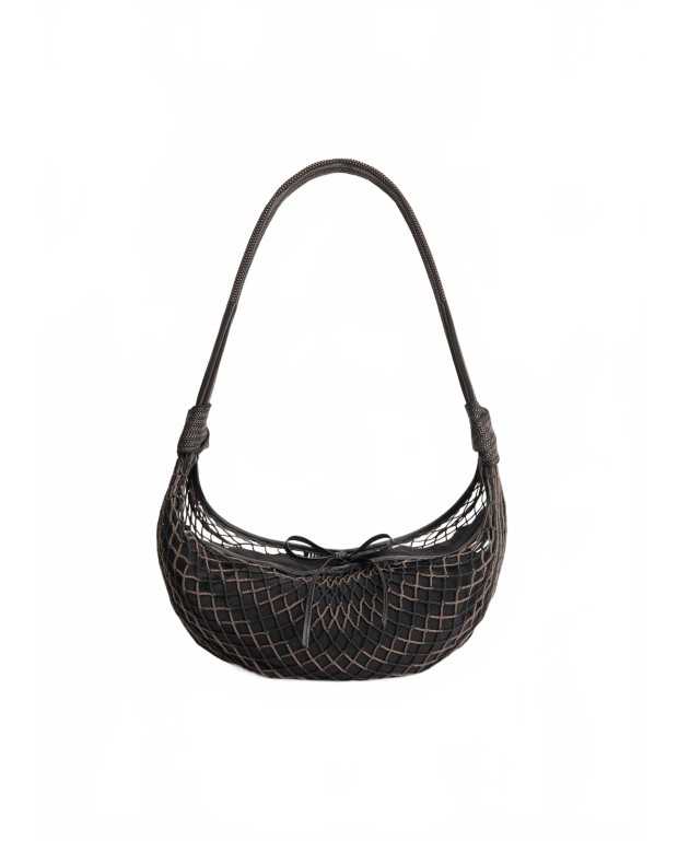 Croissant Filt Bag - Lemaire - Chevron Marron Glacé