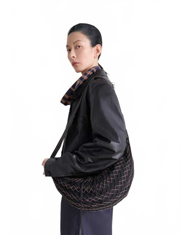 Croissant Filt Bag - Lemaire - Chevron Marron Glacé Croissant Filt Bag - Lemaire - Chevron Marron Glacé