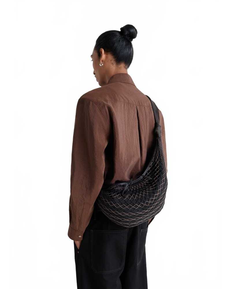 Croissant Filt Bag - Lemaire - Chevron Marron Glacé Croissant Filt Bag - Lemaire - Chevron Marron Glacé