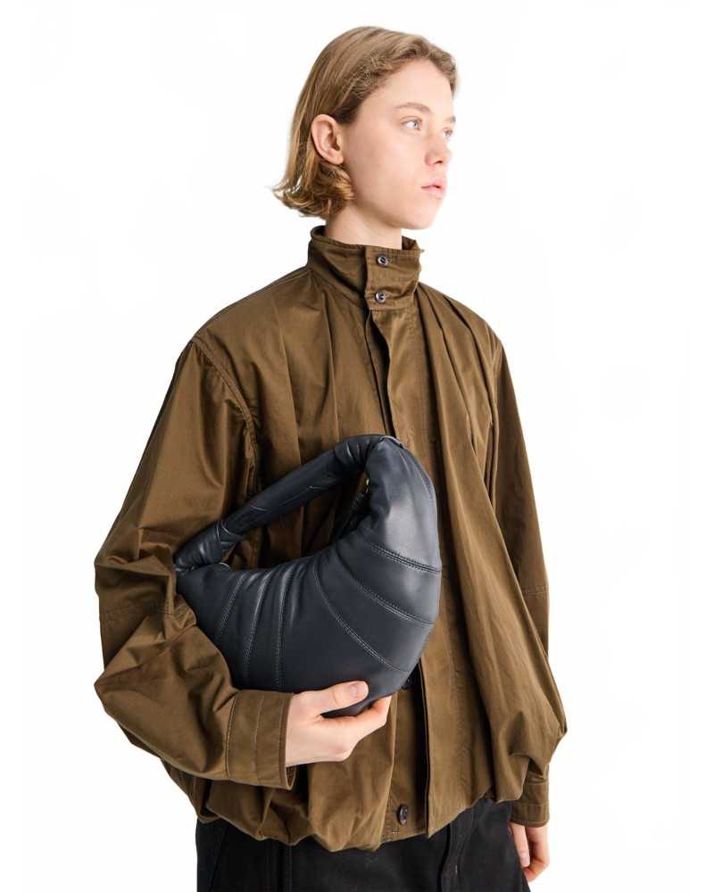 Mini Fortune Croissant Bag - Lemaire - Granite Blue