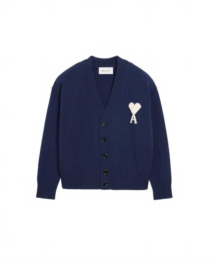 Cardigan Avec Ami De Coeur Contraste - Ami - Ink