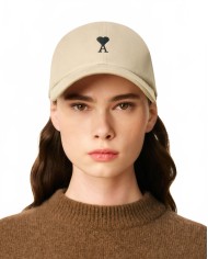 Ami De Coeur Embroidery Cap Black - Ami - Beige