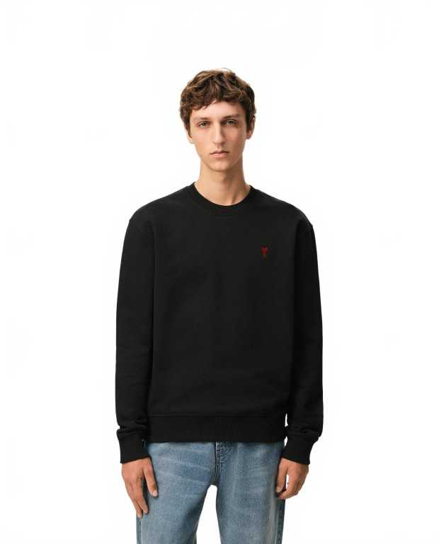 Sweatshirt Black Ami De Coeur Red - Ami - Black