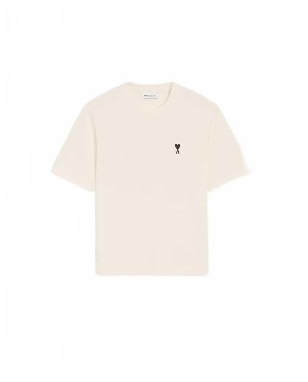 Place Des Victoires Printed White Cotton T-Shirt - Ami - White