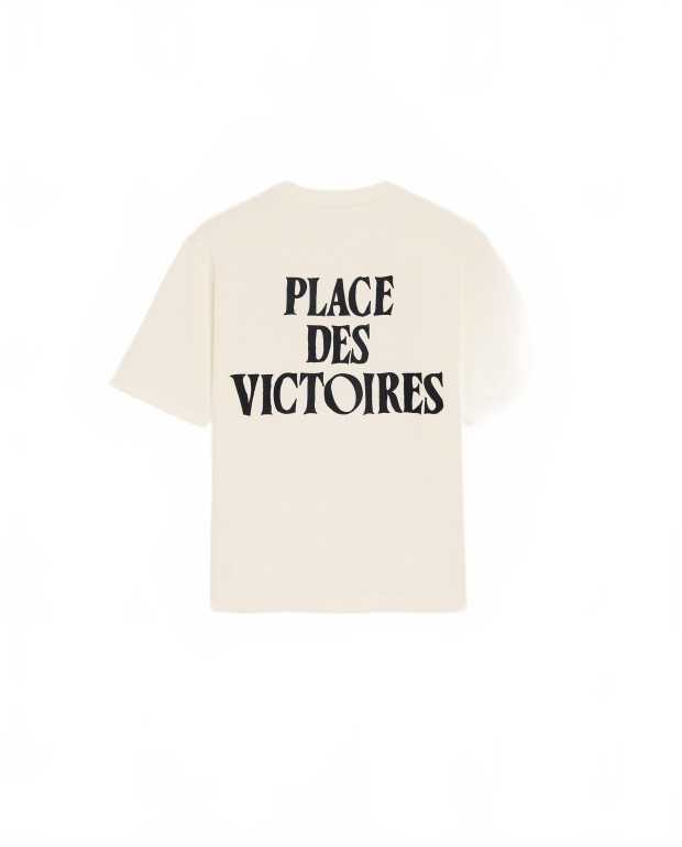 T-shirt Blanc Imprimé Place Des Victoires En Coton - Ami - Blanc T-shirt Blanc Imprimé Place Des Victoires En Coton - Ami - Blanc