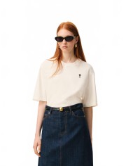 T-shirt Blanc Imprimé Place Des Victoires En Coton - Ami - Blanc