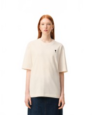 Place Des Victoires Printed White Cotton T-Shirt - Ami - White
