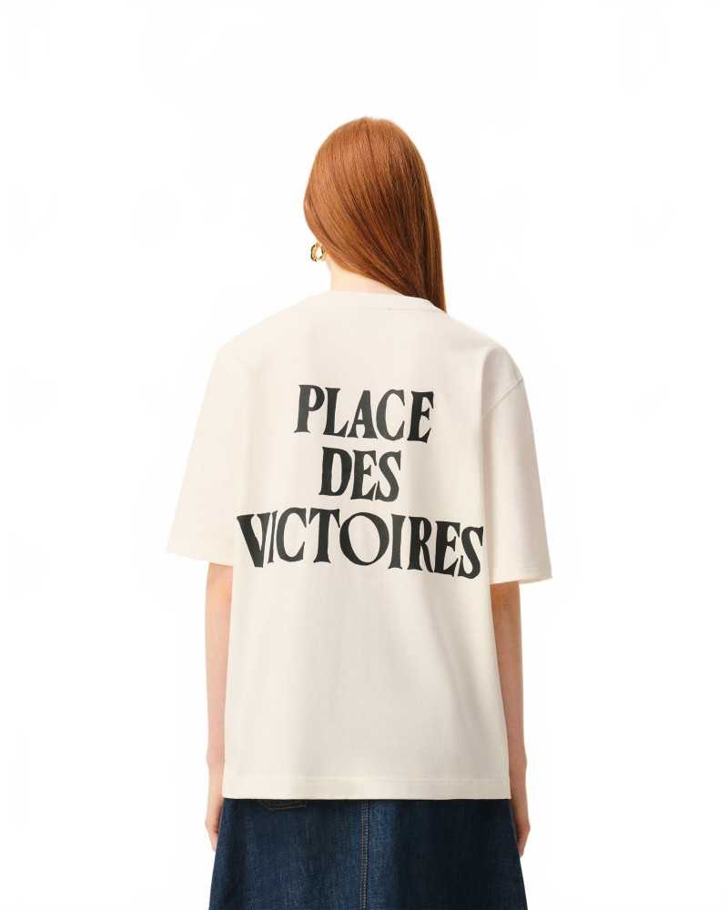 T-shirt Blanc Imprimé Place Des Victoires En Coton - Ami - Blanc