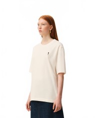 Place Des Victoires Printed White Cotton T-Shirt - Ami - White