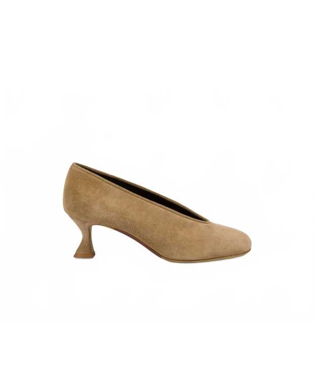 Escarpins En Suède Canard - Moschino - Beige