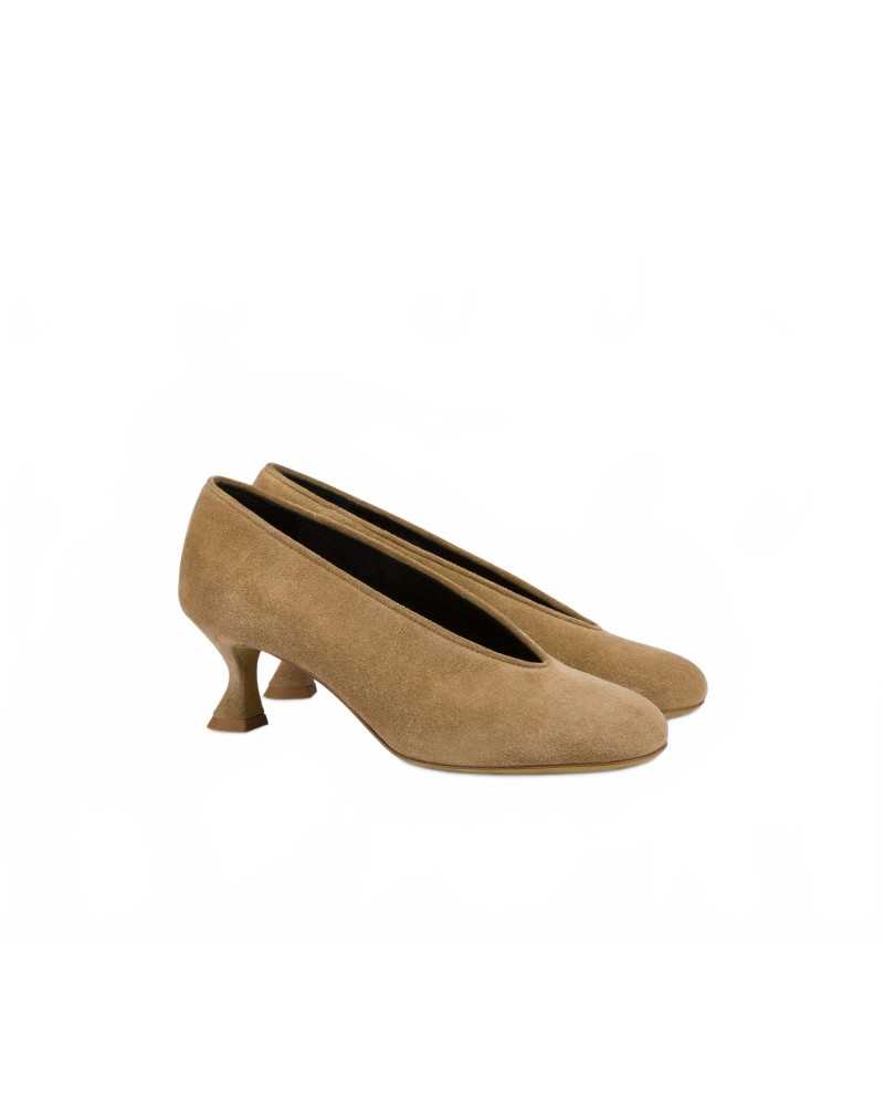 Escarpins En Suède Canard - Moschino - Beige