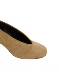 Escarpins En Suède Canard - Moschino - Beige