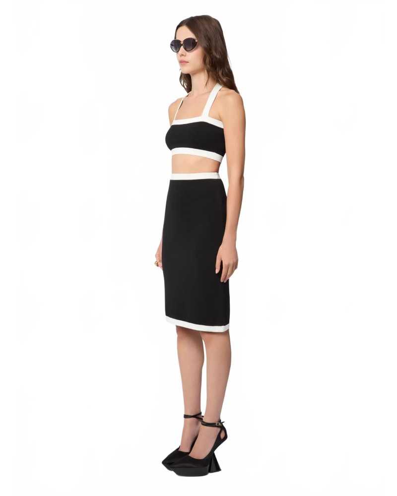 Contrasted Knit Bralette Top - Nina Ricci - White / Black Contrasted Knit Bralette Top - Nina Ricci - White / Black