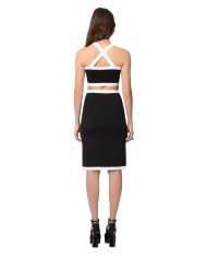 Contrasted Knit Bralette Top - Nina Ricci - White / Black Contrasted Knit Bralette Top - Nina Ricci - White / Black