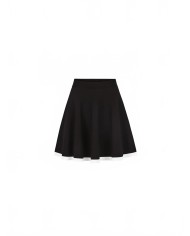 Contrasted Knit Mini Skater Skirt - Nina Ricci - White / Black