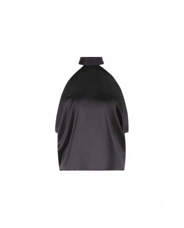Halterneck Top In Silk Satin - Nina Ricci - Noir