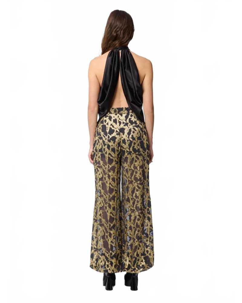 Halterneck Top In Silk Satin - Nina Ricci - Noir