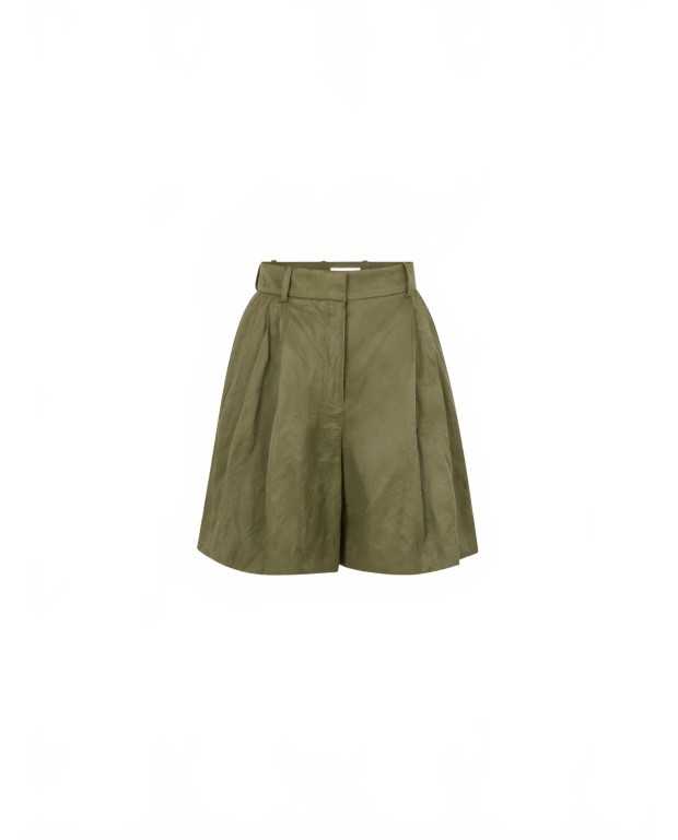 Short In Wrinkled Cotton - Nina Ricci - Khaki