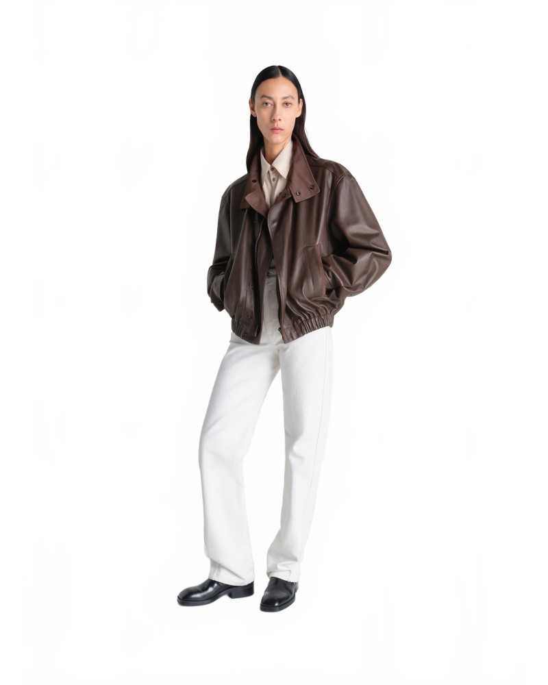 Soft Leather Blouson - Lemaire - Chocolat