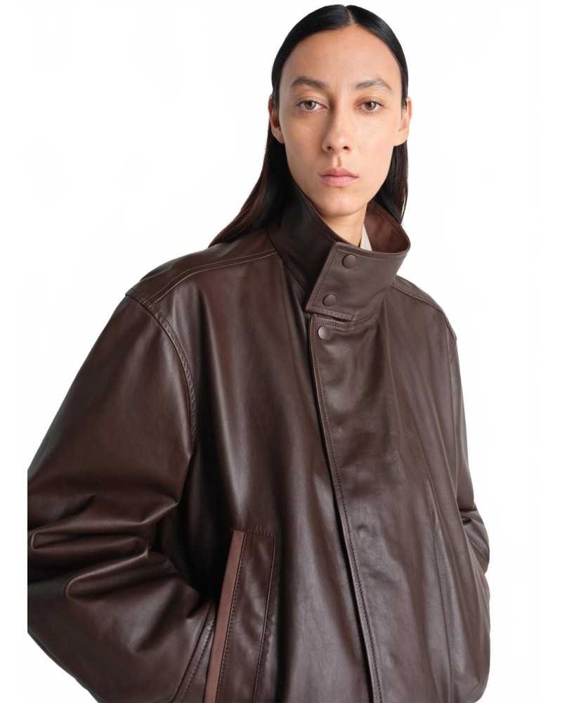 Soft Leather Blouson - Lemaire - Chocolat