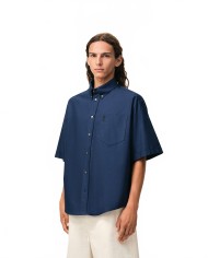 Chemise Boxy Manches Courtes Col Boutonne Et Ami De Coeur Brode - Ami - Encre