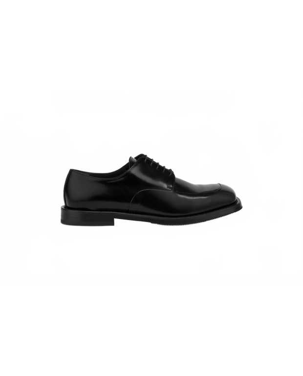 Men s Brushed Calfskin Derby - Moschino - Black