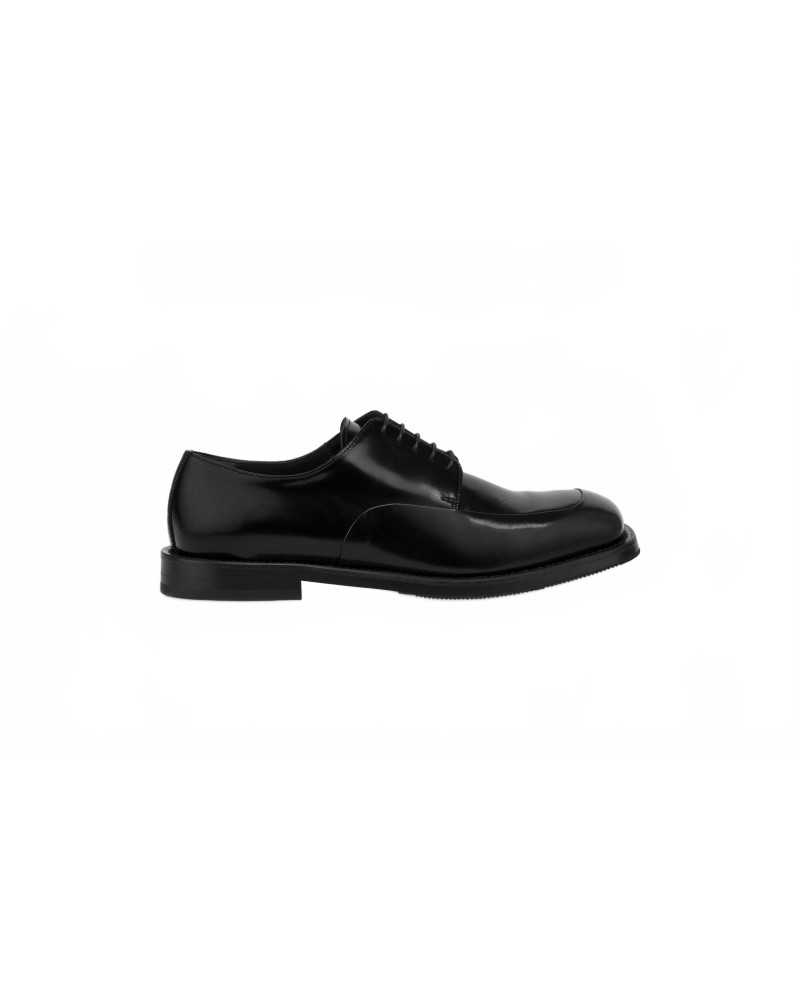 Derby En Veau Brossé Homme - Moschino - Noir