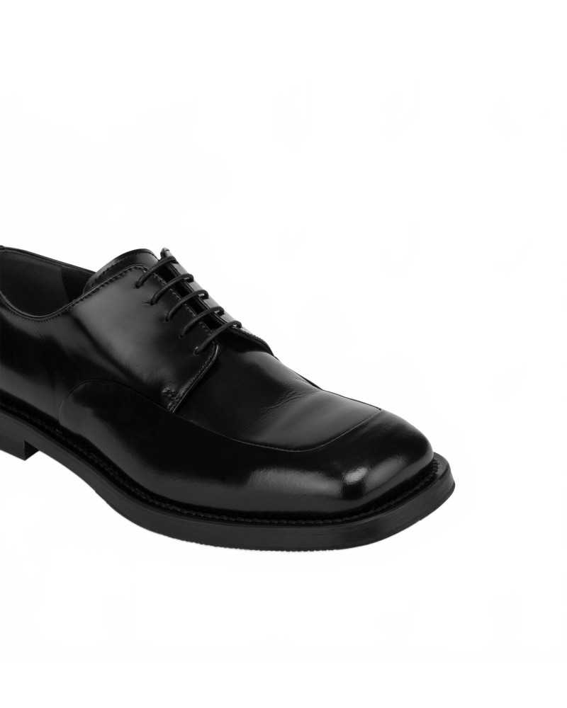 Derby En Veau Brossé Homme - Moschino - Noir