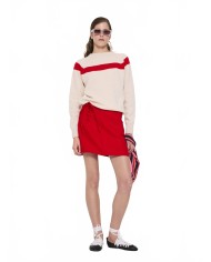 Traditional Seam Free Sweater - La Fetiche - Ecru / Red Traditional Seam Free Sweater - La Fetiche - Ecru / Red