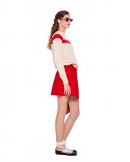 Traditional Seam Free Sweater - La Fetiche - Ecru / Red Traditional Seam Free Sweater - La Fetiche - Ecru / Red