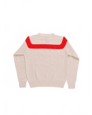 Traditional Seam Free Sweater - La Fetiche - Ecru / Red Traditional Seam Free Sweater - La Fetiche - Ecru / Red