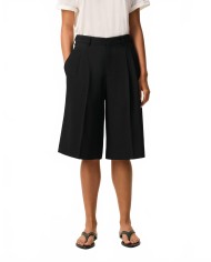 Bermuda Large 2 Pleats Low Waist - Ami - Black Bermuda Large 2 Pleats Low Waist - Ami - Black