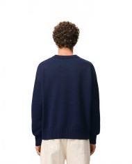 Round Neck Sweater With Contrast Heart Friend - Ami - Ink / Ecru