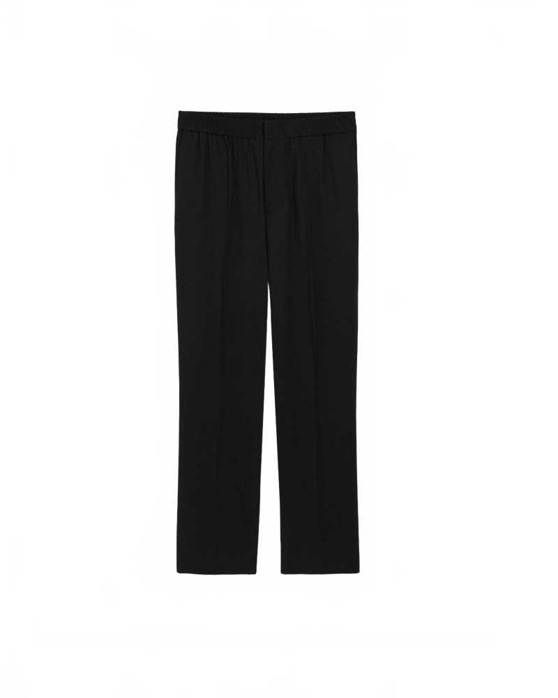 Elasticated Waist Pants - Ami - Black Elasticated Waist Pants - Ami - Black
