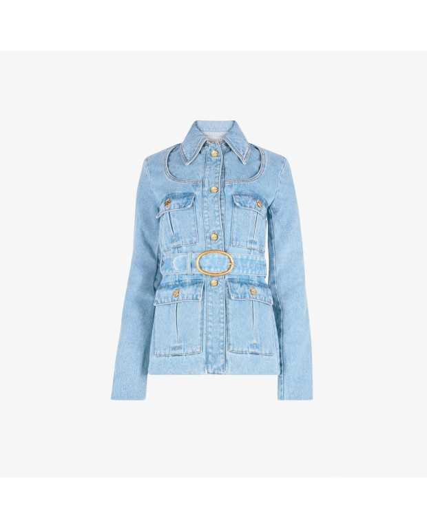 Denim Saharienne Jacket - Nina Ricci - Denim Blue