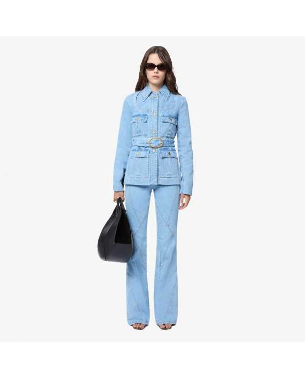 Denim Saharienne Jacket - Nina Ricci - Denim Blue