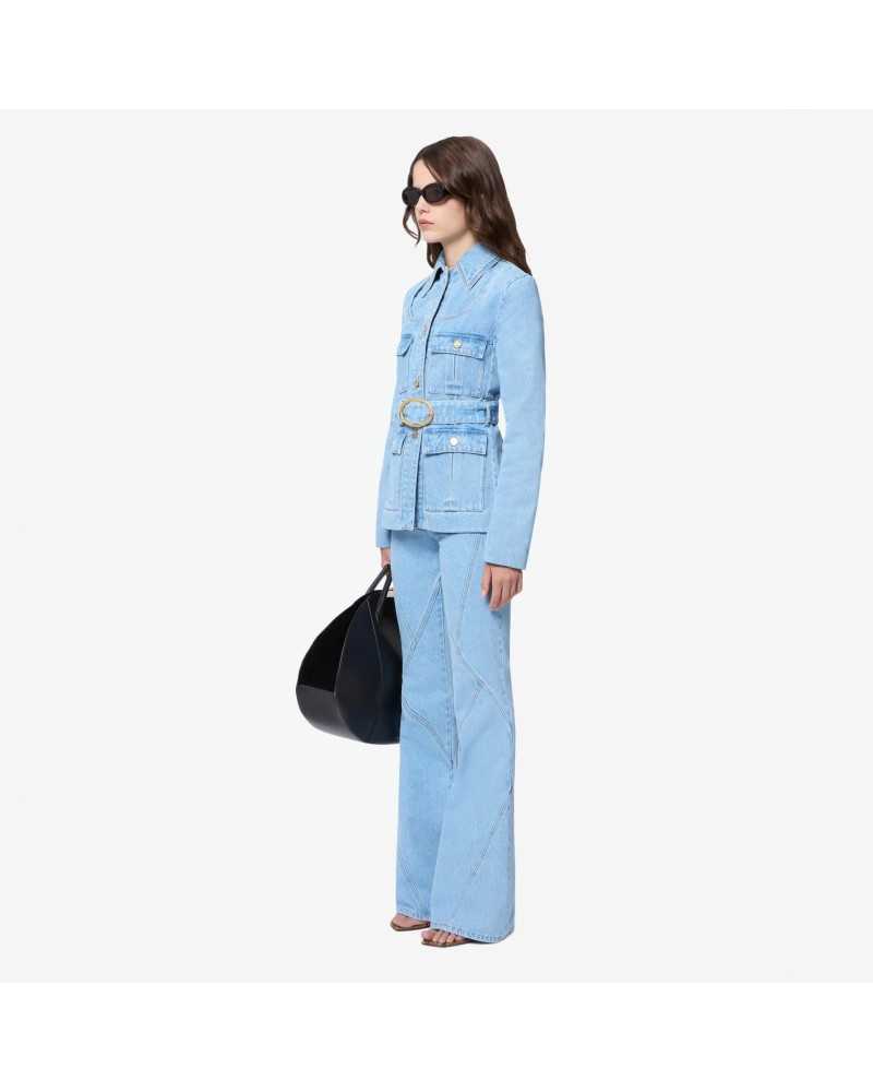 Denim Saharienne Jacket - Nina Ricci - Denim Blue Denim Saharienne Jacket - Nina Ricci - Denim Blue