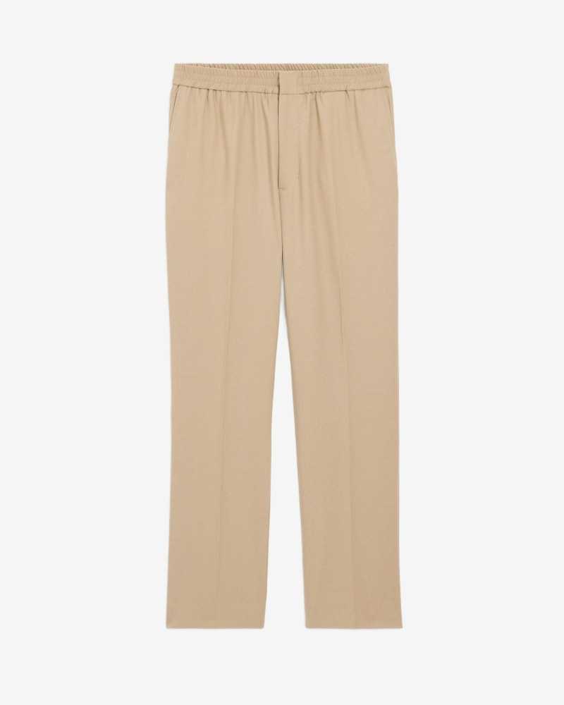 Elasticated Waist Pants - Ami - Beige Taupe