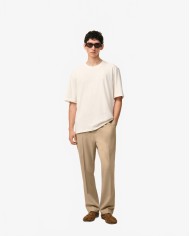 Elasticated Waist Pants - Ami - Beige Taupe