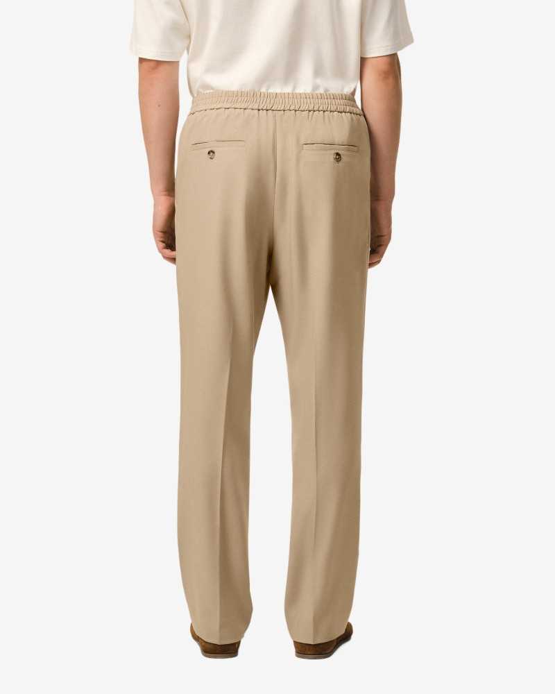 Elasticated Waist Pants - Ami - Beige Taupe