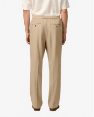 Elasticated Waist Pants - Ami - Beige Taupe