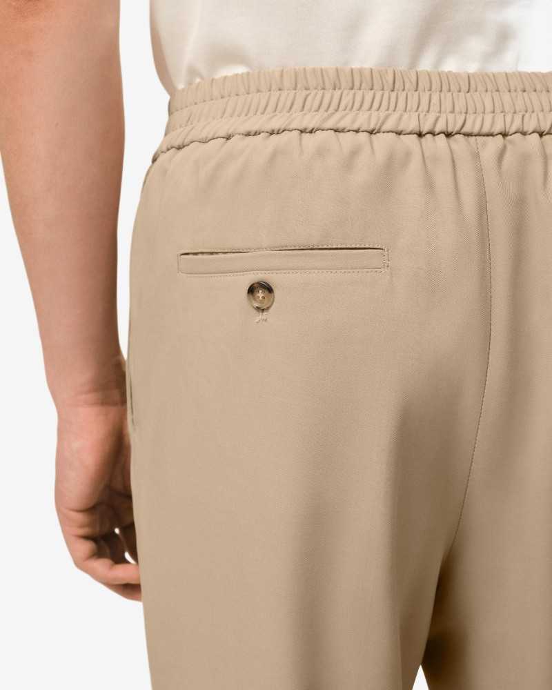 Pantalon Taille Elastiquee - Ami - Beige Taupe