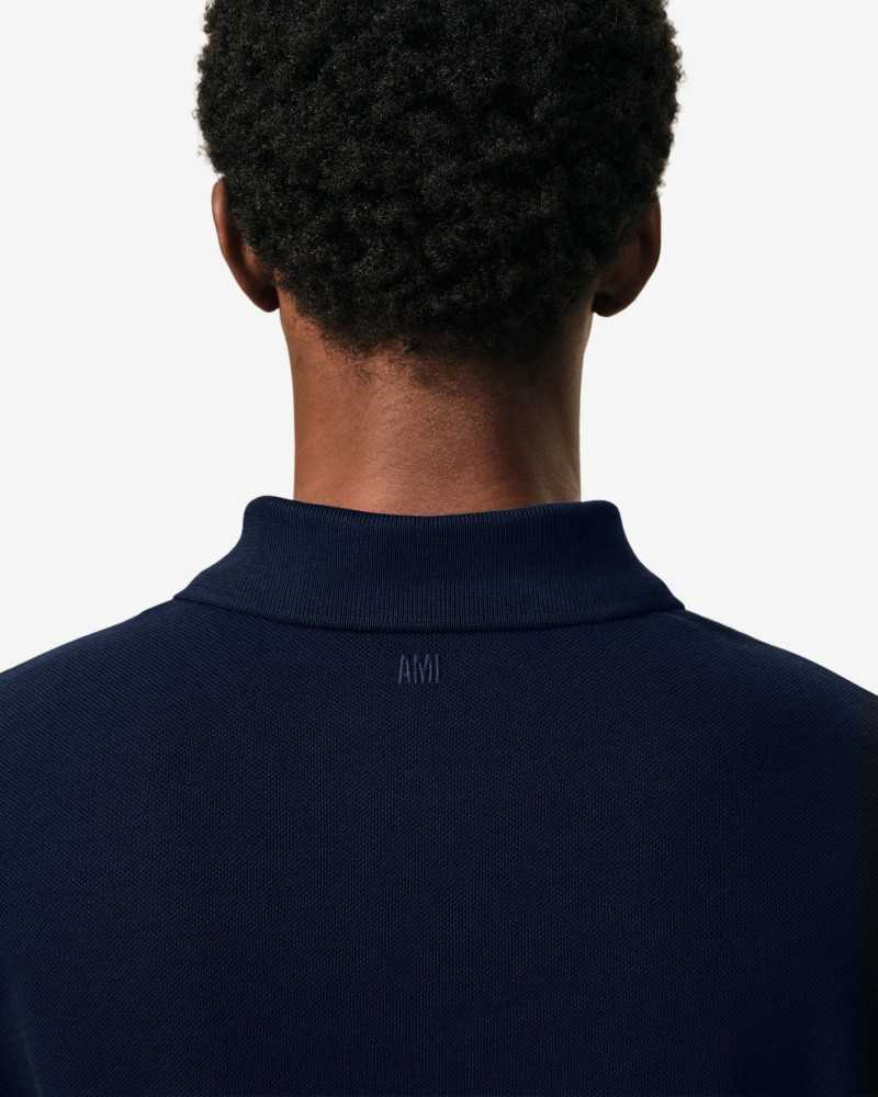 Polo Ami De Coeur Rouge Pique Leger - Ami - Midnight Blue