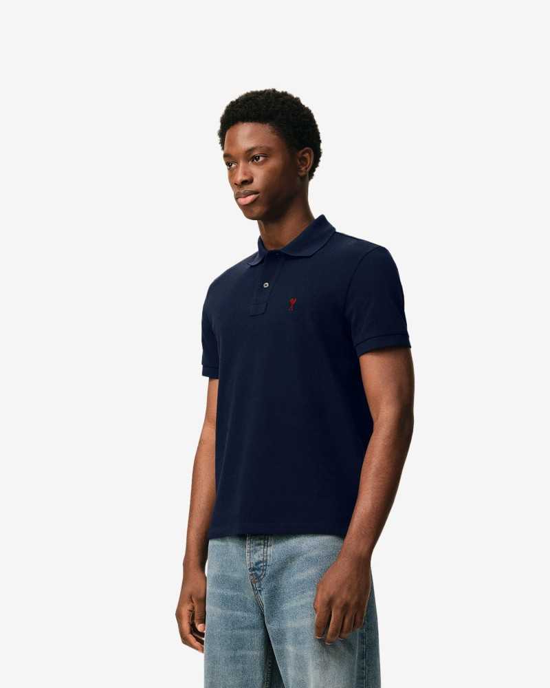 Polo Ami De Coeur Rouge Pique Leger - Ami - Midnight Blue