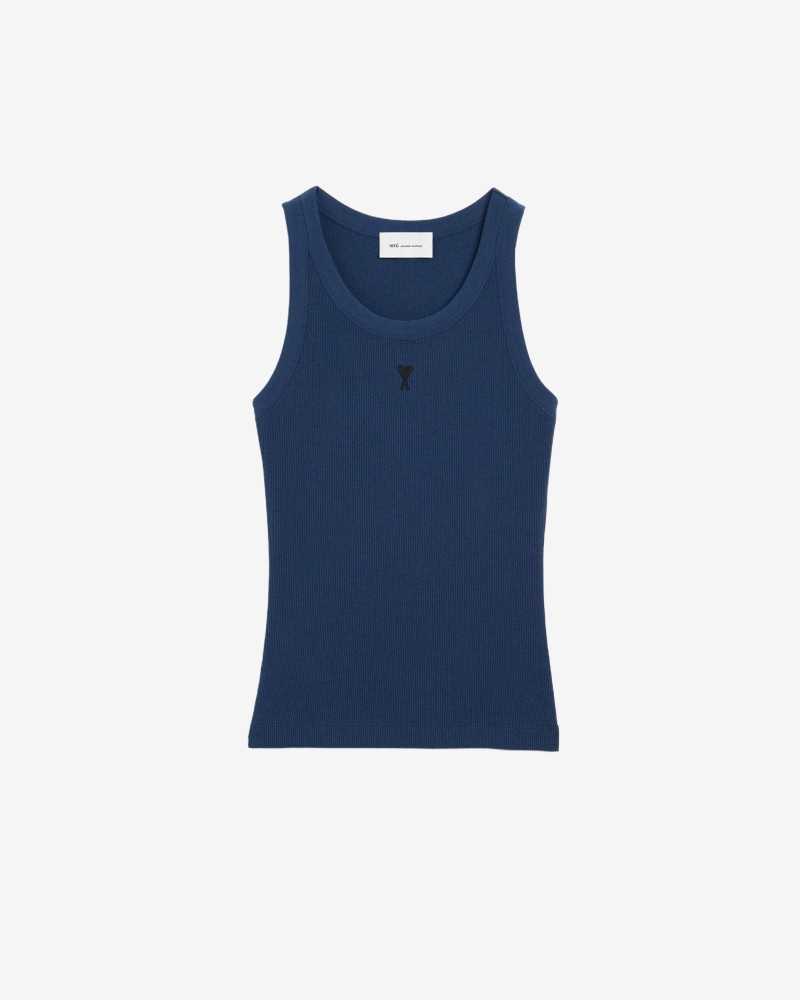 Tank Top With Contrast Heart Friend - Ami - Ink Tank Top With Contrast Heart Friend - Ami - Ink