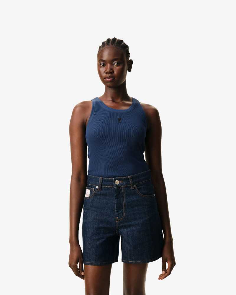 Tank Top With Contrast Heart Friend - Ami - Ink Tank Top With Contrast Heart Friend - Ami - Ink