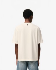 Teeshirt Manches Courtes Boxy Fit Avec Print - Ami - Blanc Creme