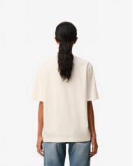 Teeshirt Manches Courtes Boxy Fit Avec Print - Ami - Blanc Creme