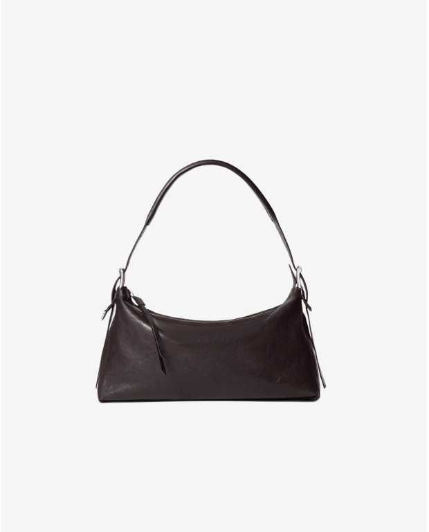 Belted Baguette Bag - Lemaire - Dark Chocolate