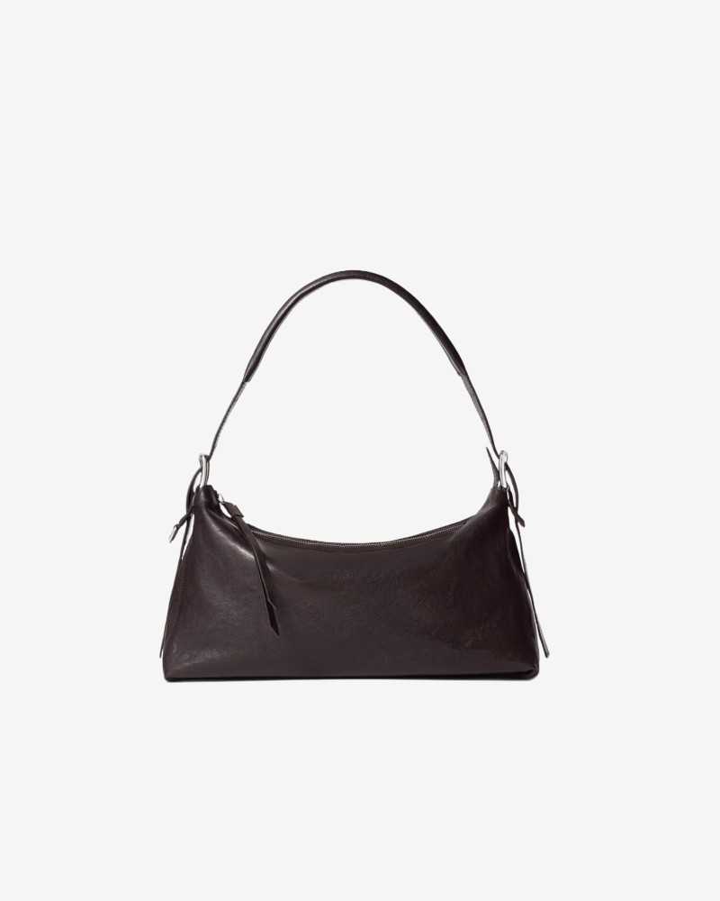 Belted Baguette Bag - Lemaire - Dark Chocolate